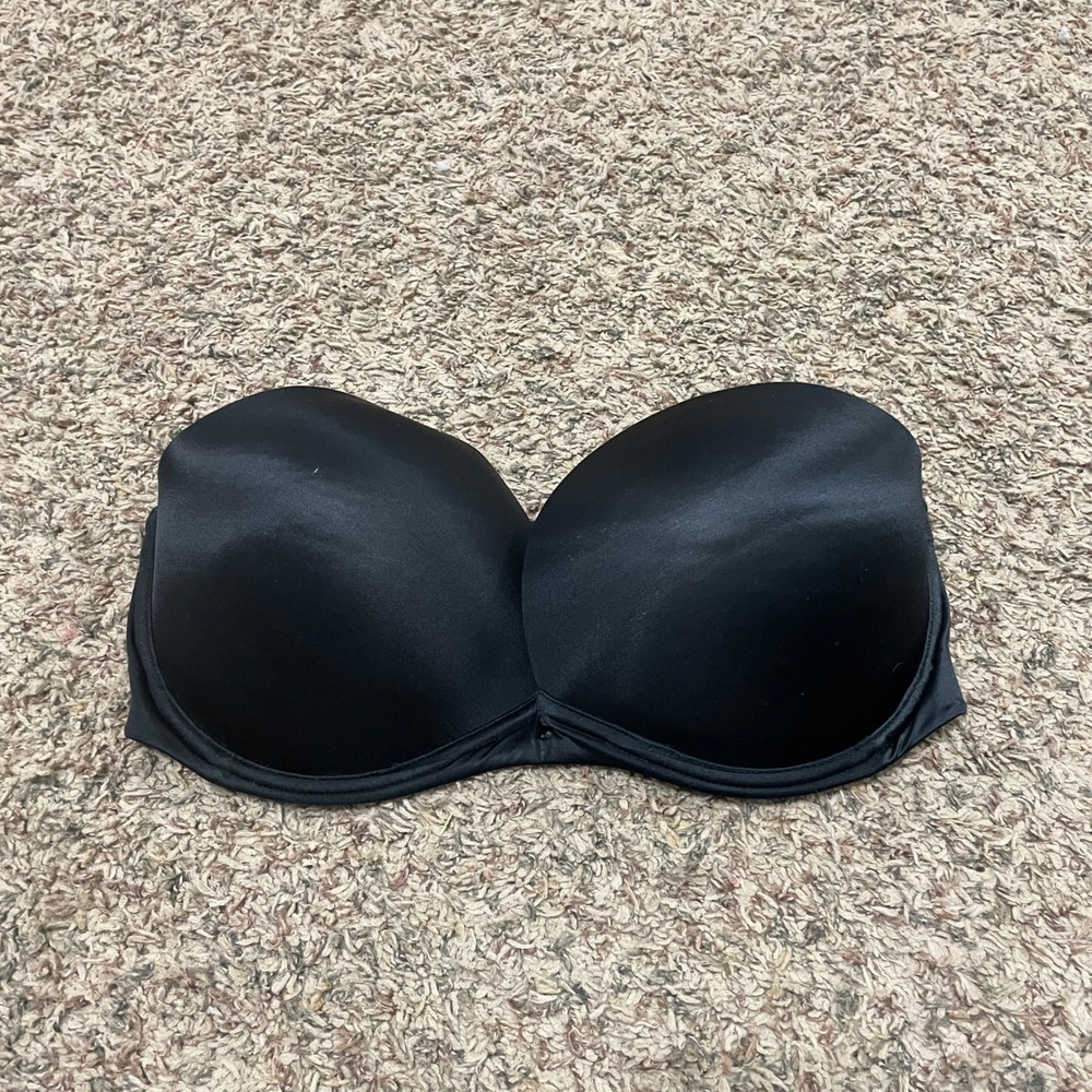Victorias Secret Very Sexy Strapless Bra Black‎ Padded Underwire 36DD